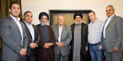 Sayyed Nasrallah recibe a Ahmad Jibril y una delegaci&oacuten