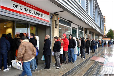 Mayor cifra de desempleo en Eurozona desde 15 a&ntildeos