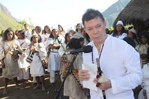 Santos se re&uacutene con las comunidades ind&iacutegenas de Cauca