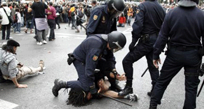“Asedio al Congreso” terminó con disturbios en Madrid