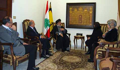 Sayed Nasrolá recibe en Beirut al símbolo de Resistencia argelina
