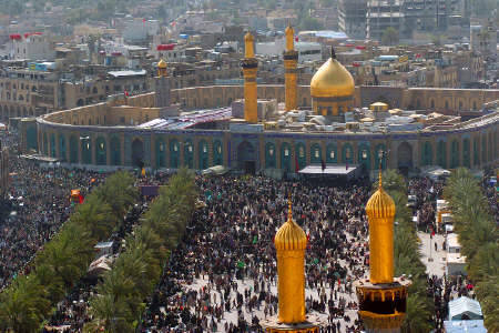 Peregrinos abarrotan la ciudad de Karbala la víspera de Ashura