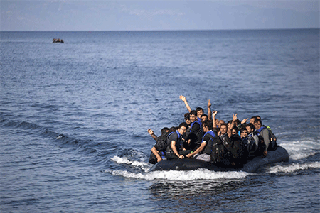 Desembarco en una isla de Grecia