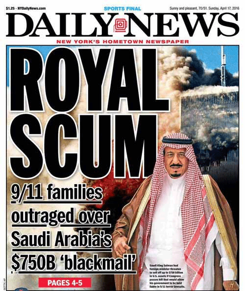 Familiares de las víctimas del 11-S protestan contra Arabia Saudí