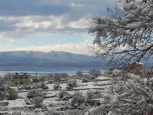 Líbano recibe el nuevo año con un manto blanco