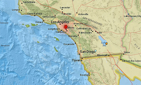 Un sismo de magnitud 3,6 se siente en Los Ángeles 