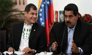 Correa insta a respetar al Gobierno legítimo de Maduro