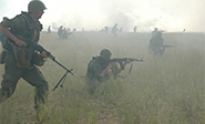 Inspección del estado de la disposición combativa de las tropas rusas