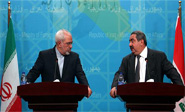En una rueda de prensa con el canciller iraní Yawad Zarif
