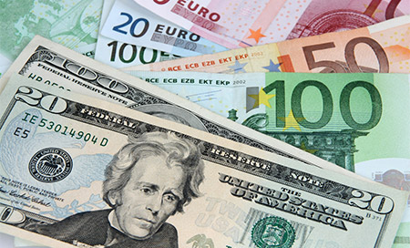 El euro cae por debajo de los 1,06 d&oacute;lares 