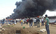 Un gran incendio arrasa un campamento de refugiados sirios en L&iacute;bano