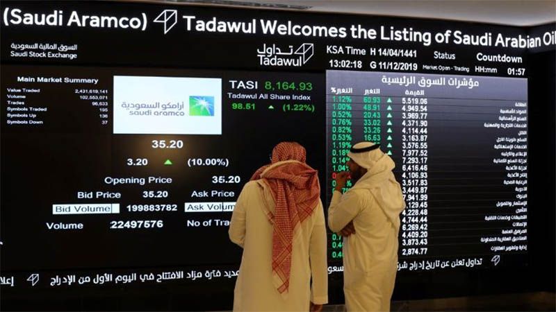 Las acciones de la petrolera Saudi Aramco caen hasta el l&iacute;mite m&aacute;ximo permitido