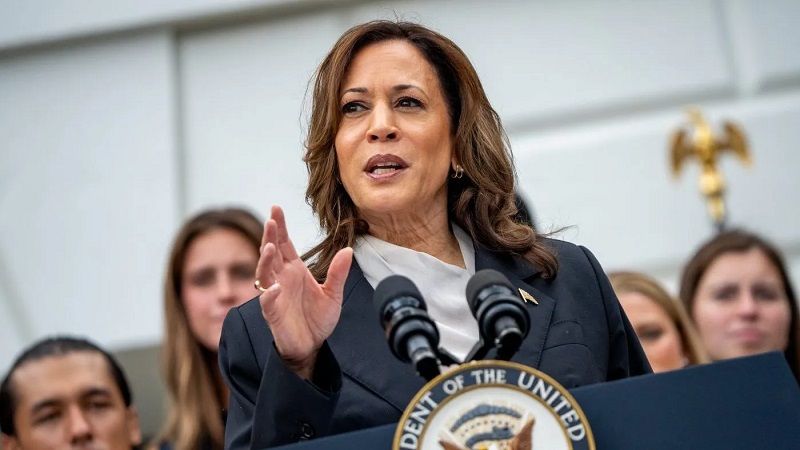 Harris condena las protestas contra Netanyahu en EEUU