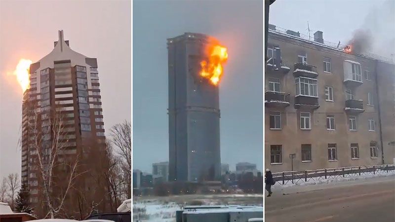 Drones ucranianos embisten contra edificios residenciales en la ciudad rusa de Kaz&aacute;n