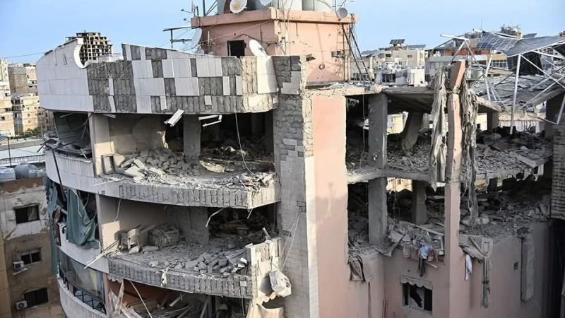 Aviones israel&iacute;es atacan edificio residencial en un suburbio de la capital de L&iacute;bano