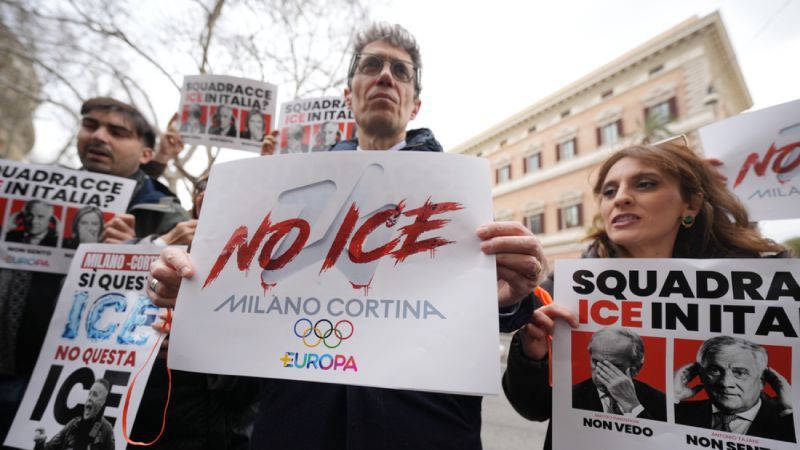 Contin&uacute;an las protestas en Italia por presencia del ICE en Olimpiadas de Invierno