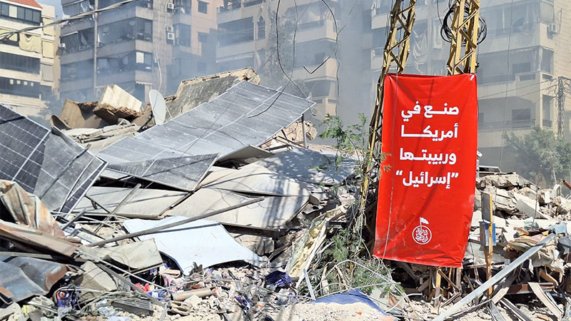Gira mediática en los lugares del Dahieh bombardeados por el ejército sionista de Tel Aviv (fotos)